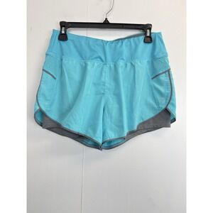 Women's Danskin Now Dri More Semi-Fitted Jogger Shorts‎ Teal Size S (4-6) Lined